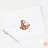 Fox Red Labrador Tiny Heart Flower Valentijn Ronde Sticker (Envelop)
