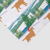 Fox Red Labrador Uitzicht met kerstwinter Tissuepapier (Detail)