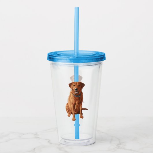 Fox Red Yellow Labrador Retriever Dog Acryl Drinkbeker (Voorkant)