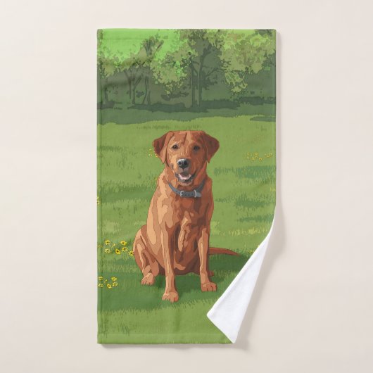 Fox Red Yellow Labrador Retriever Dog Bad Handdoek (Handdoek)