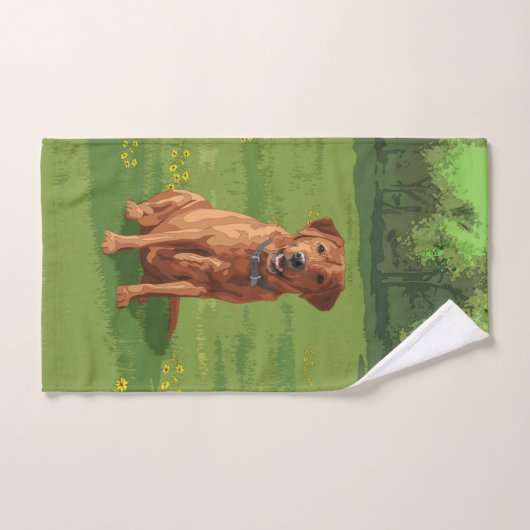 Fox Red Yellow Labrador Retriever Dog Bad Handdoek (Handdoek)