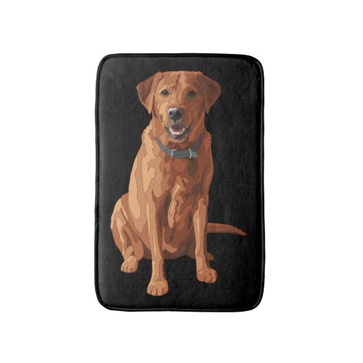 Fox Red Yellow Labrador Retriever Dog Badmat (Voorkant Verticaal)