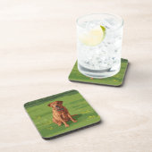 Fox Red Yellow Labrador Retriever Dog Bier Onderzetter (Rechterzijde)