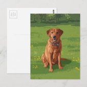 Fox Red Yellow Labrador Retriever Dog Briefkaart (Voorkant / Achterkant)