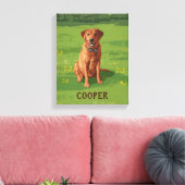 Fox Red Yellow Labrador Retriever Dog Canvas Afdruk (Insitu (Woonkamer))