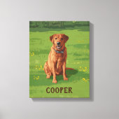 Fox Red Yellow Labrador Retriever Dog Canvas Afdruk (Voorkant)
