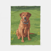 Fox Red Yellow Labrador Retriever Dog Fleece Deken (Voorkant)