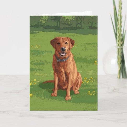Fox Red Yellow Labrador Retriever Dog Kaart (Voorkant)