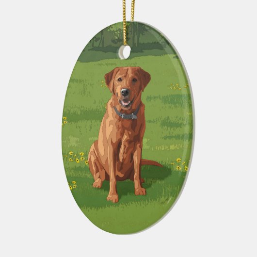 Fox Red Yellow Labrador Retriever Dog Keramisch Ornament (Links)
