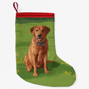Fox Red Yellow Labrador Retriever Dog Kleine Kerstsok