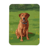 Fox Red Yellow Labrador Retriever Dog Magneet (Verticaal)