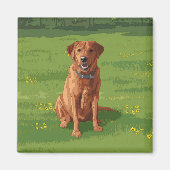 Fox Red Yellow Labrador Retriever Dog Magneet (Voorkant)
