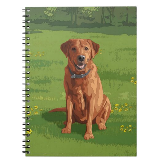 Fox Red Yellow Labrador Retriever Dog Notitieboek (Voorkant)