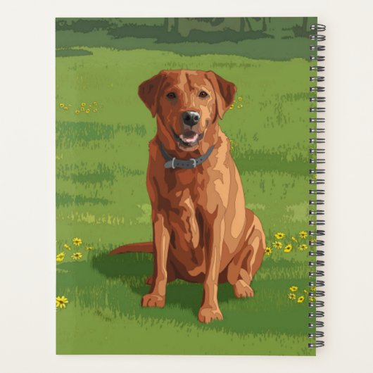 Fox Red Yellow Labrador Retriever Dog Planner (Achterkant)