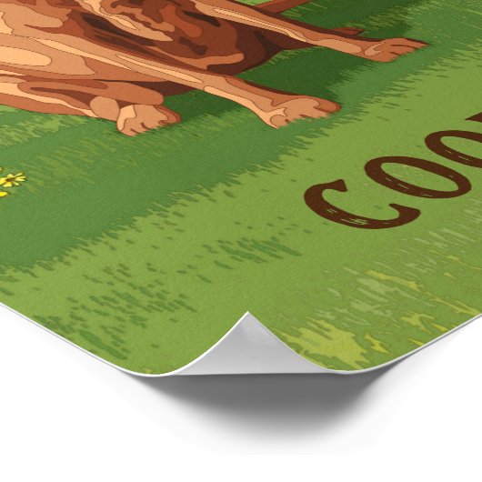 Fox Red Yellow Labrador Retriever Dog Poster (Hoek)