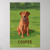 Fox Red Yellow Labrador Retriever Dog Poster (Voorkant)