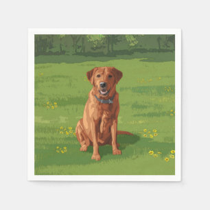 Fox Red Yellow Labrador Retriever Dog Servet