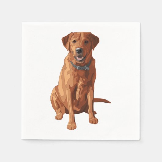 Fox Red Yellow Labrador Retriever Dog Servetten (Voorkant)