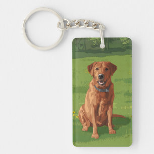Fox Red Yellow Labrador Retriever Dog Sleutelhanger