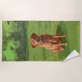 Fox Red Yellow Labrador Retriever Dog Strandlaken (Voorkant)