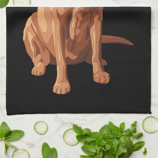 Fox Red Yellow Labrador Retriever Dog Theedoek (Gevouwen)