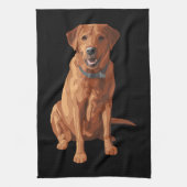 Fox Red Yellow Labrador Retriever Dog Theedoek (Verticaal)