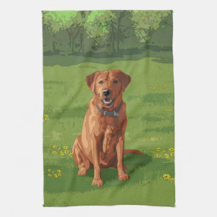 Fox Red Yellow Labrador Retriever Dog Theedoek