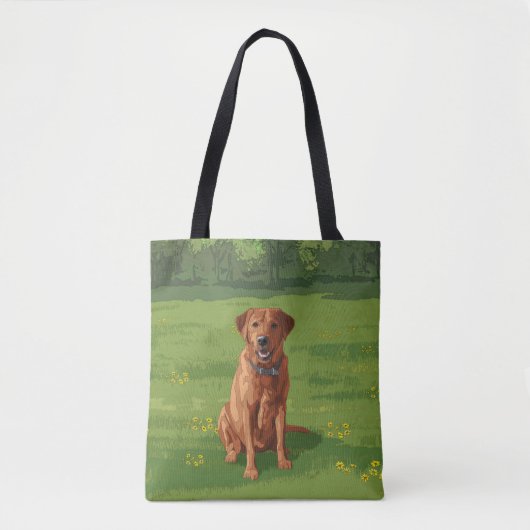 Fox Red Yellow Labrador Retriever Dog Tote Bag (Voorkant)