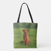Fox Red Yellow Labrador Retriever Dog Tote Bag (Achterkant)