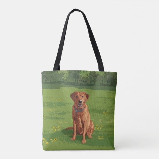 Fox Red Yellow Labrador Retriever Dog Tote Bag (Achterkant)