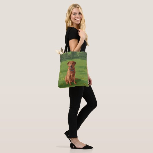 Fox Red Yellow Labrador Retriever Dog Tote Bag (Op model)