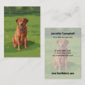 Fox Red Yellow Labrador Retriever Dog Visitekaartje (Voorkant / Achterkant)