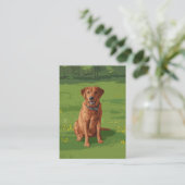 Fox Red Yellow Labrador Retriever Dog Visitekaartje (Staand voorkant)