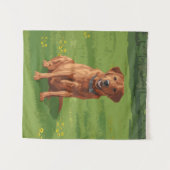 Fox Red Yellow Labrador Retriever Dog Wandkleed (Voorkant (horizontaal))