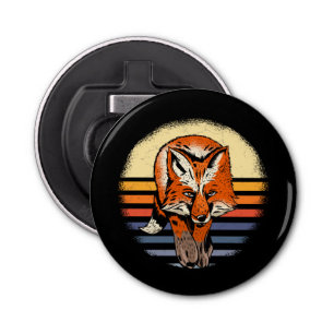 Fox Retro Button Flesopener