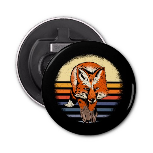 Fox Retro Button Flesopener (Voorkant)