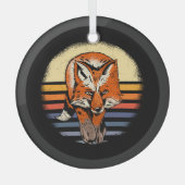 Fox Retro Glas Ornament (Voorkant)