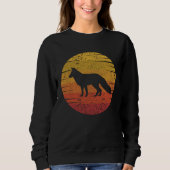 Fox Retro Sunset Fox Wild Animal Trui (Voorkant)