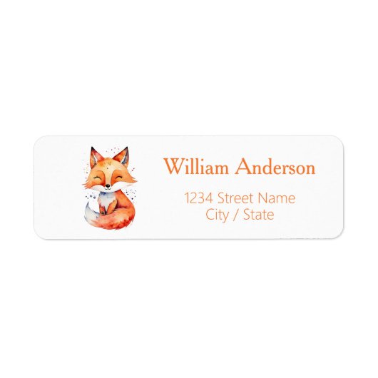 Fox Return Address Labels (Voorkant)