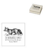  fox Return-adresfamilie Rubberstempel (Gestempeld)