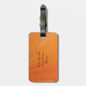 Fox Riding a Bicycle Silhouette in Black Bagagelabel (Achterkant verticaal)