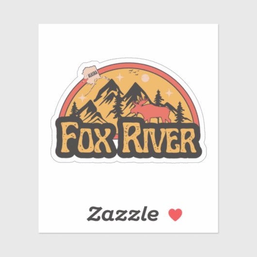 Fox River, Alaska Sticker (Vel)
