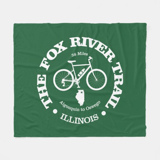 Fox River Trail (fietsen) Fleece Deken (Voorkant (Horizontaal))