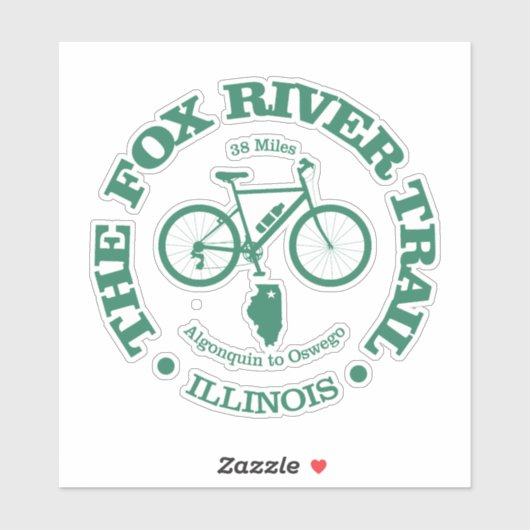 Fox River Trail (fietsen) Sticker (Vel)