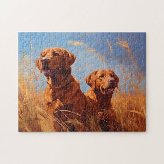 Fox rode labrador retrievers legpuzzel (Horizontaal)