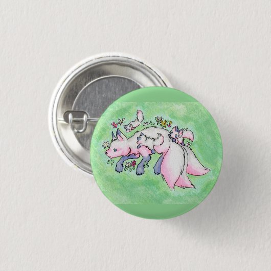 Fox Ronde Button 3,2 Cm (Voorkant /achterkant)