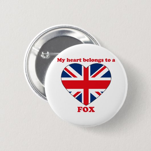 Fox Ronde Button 5,7 Cm (Voorkant /achterkant)