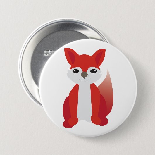 Fox Ronde Button 7,6 Cm (Voorkant /achterkant)