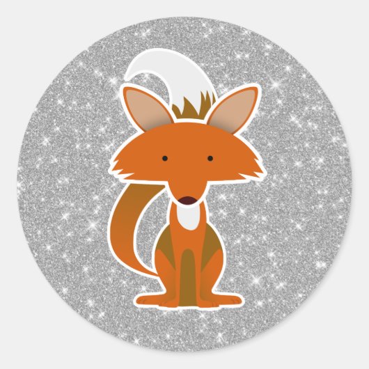 Fox Ronde Sticker (Voorkant)