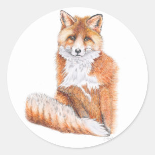 Fox Ronde Sticker